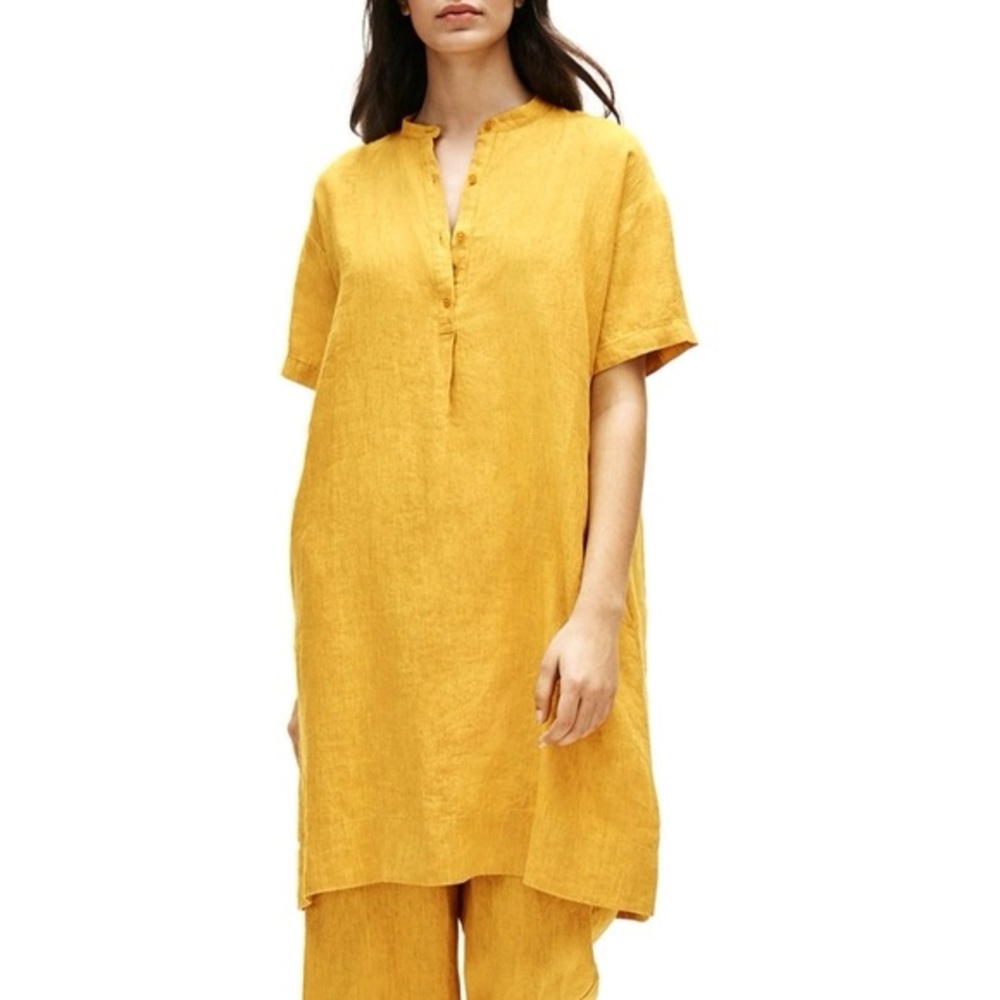 Eileen Fisher Mustard Midi Dress
